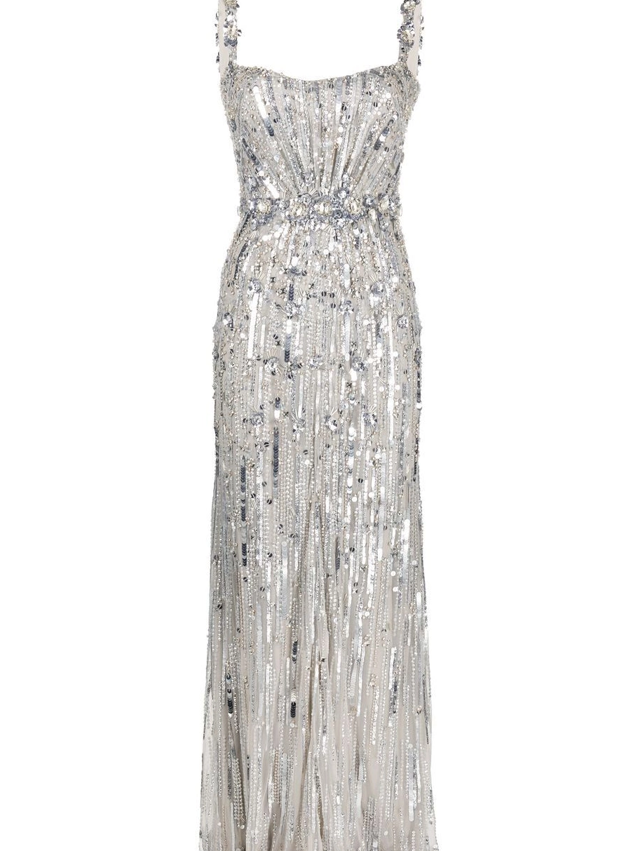 Cheap Jenny Packham Women Gem gown Bright sequin-embellished 0308