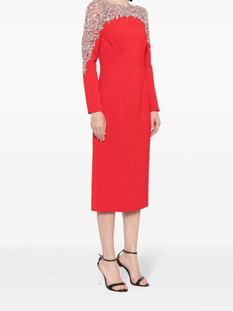 Affordable Women Jenny dress Packham Solstice crystal-embellishment midi 0312