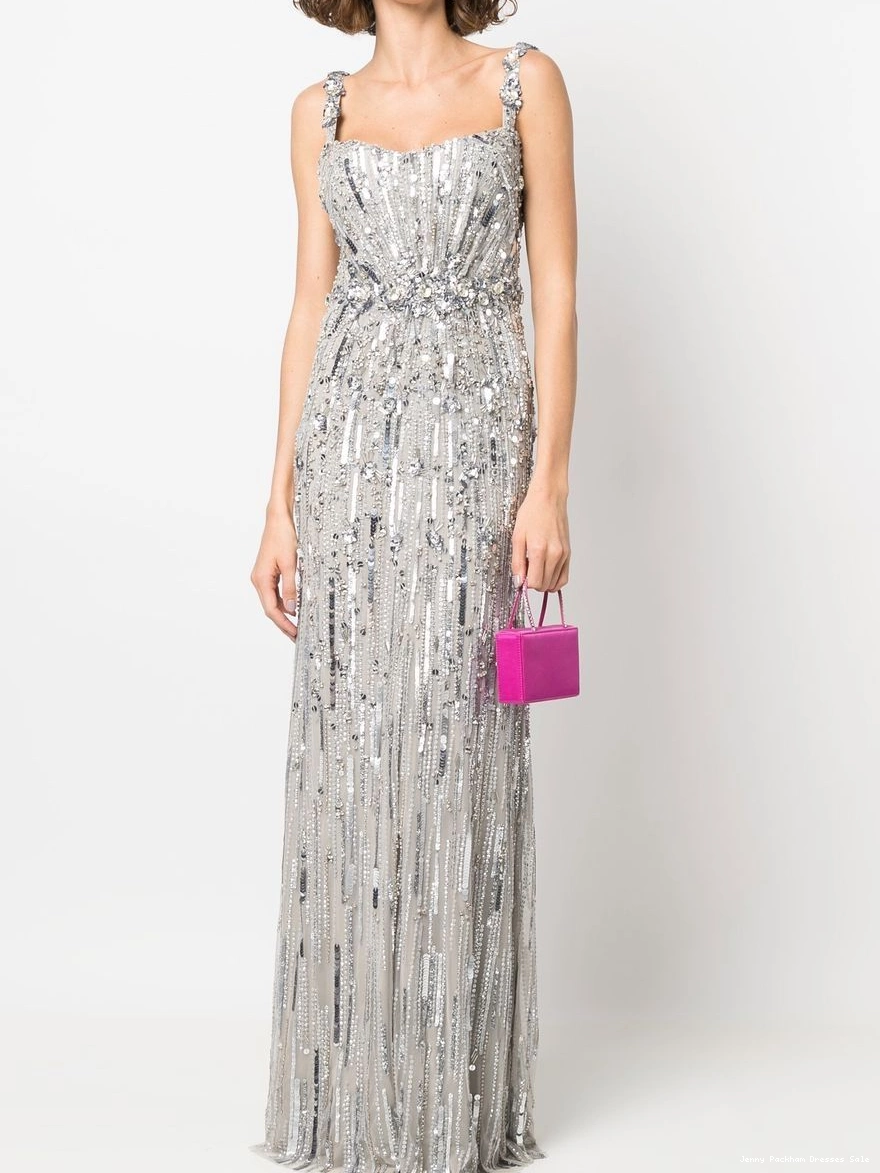 Cheap Jenny Packham Women Gem gown Bright sequin-embellished 0308